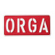 ORGA red-white Velcro patch