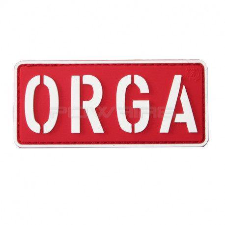 ORGA red-white Velcro patch - 