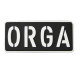 ORGA black-white Velcro patch - 
