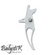Balystik détente CNC CURVED pour M4 AEG (silver) - 