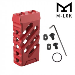 Grip avant court style VTAC M-LOK (Croisé et Rouge)