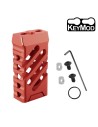 Ultralight VTAC style short Grip KEYMOD (cross & Red)