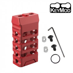 Ultralight VTAC style short Grip KEYMOD (Oval & Red)