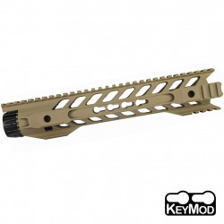 Kublai 12inch Night rail Keymod for M4 AEG - Dark Earth - 