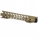 Kublai 12inch Night rail Keymod for M4 AEG - Dark Earth - 