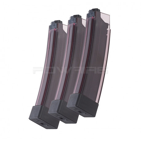 ASG lot de 3 chargeurs 75 coups pour Scorpion EVO 3 A1 (SMOKY) - 