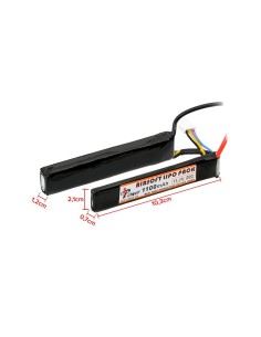 IPOWER 11.1v 1100mah double stick lipo battery (dean) -  2