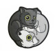 Patch velcro Black Cat - White Dog Yin & Yan - 