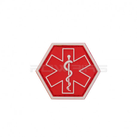 PARAMEDIC, red Hexagon Velcro patch - 