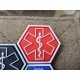 PARAMEDIC, red Hexagon Velcro patch - 