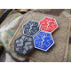 PARAMEDIC, red Hexagon Velcro patch - 