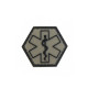 Patch Velcro PARAMEDIC, ranger-green Hexagon