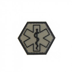 PARAMEDIC, ranger-green Hexagon Velcro patch - 