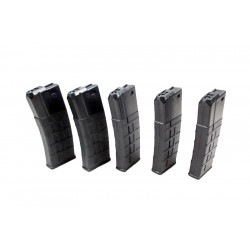 Airsoft Systems MidCap Polymer Magazine for M4 AEG - Black (5 pack)