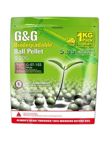G&G Armament 0.20gr bio BBs (1kg) - 