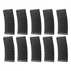 G&P GMAG 340rds Hi-Cap Magazine (BK) for AEG M4 (10pcs / Set) - 