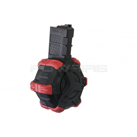 AW custom chargeur gaz 350 billes rouge pour M4 WE GBBR - 
