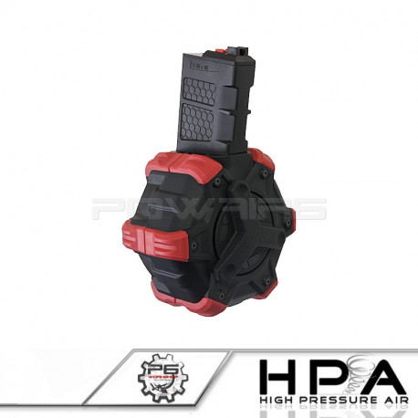 P6 AW custom chargeur HPA 350 billes rouge pour M4 WE GBBR - 