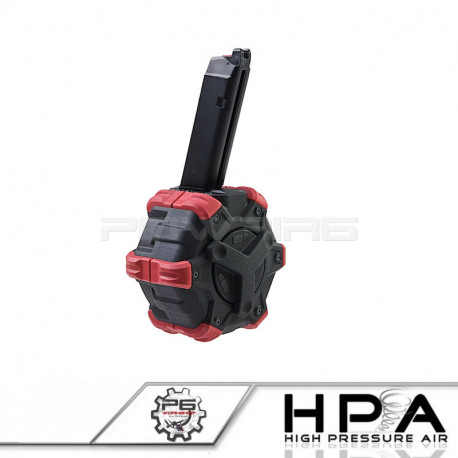 P6 AW custom chargeur HPA 350 billes rouge pour Glock 17 - 