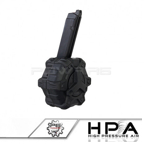 P6 AW custom 350rds HPA Magazine for Glock 17 GBB - black - 