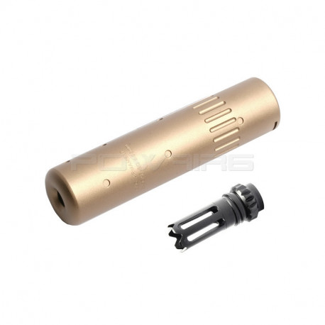 G&G GK16 MOCK Silencer with flash hider CCW - Tan