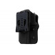 GK Tactical Holster Kydex 0305 pour Glock 17 / 18C / 19 - Noir - 