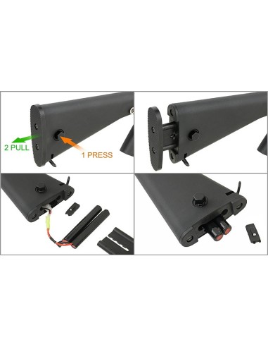 Cyma Crosse fixe ajustable pour AEG SR-25/AR-15/M4 - 