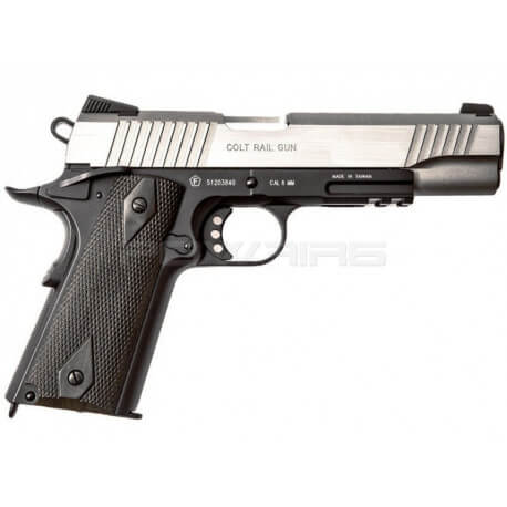 Cybergun / KWC Colt 1911 Rail CO2 Black / Silver - 