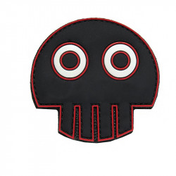 Big Eye Skull Velcro patch, Black - 