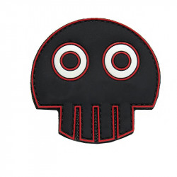 Big Eye Skull Velcro patch, Black