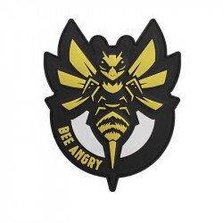 Bee Angry, Yellow Velcro patch - 