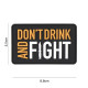 Don't Drink And Fight Velcro Patch, Black/Orange - 