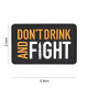 Patch Don't Drink And Fight, Noir/Orange - 