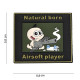 Patch Natural Born Airsoft Player, Multi Couleur - 