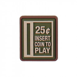 Insert Coin to play, Green Velcro patch - 