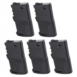 ARES Amoeba 120rds Short Magazine for M4 AEG 5 pack - Black