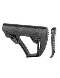 BELL DD style retractable Stock for M4 AEG - Black -  2