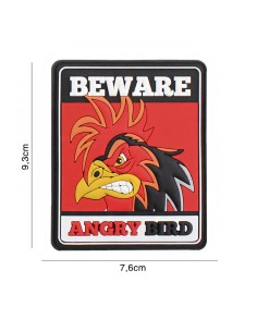 Beware angry bird Velcro patch -  2