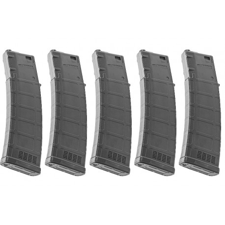 ARES 170rds AMAG Magazine for M4 AEG (5 pack) - Black - 