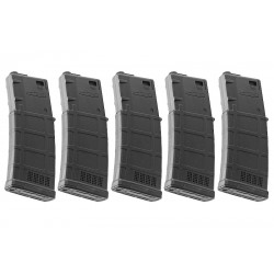 ARES lot de 5 chargeurs AMAG 130 Billes pour M4 AEG (noir) - 