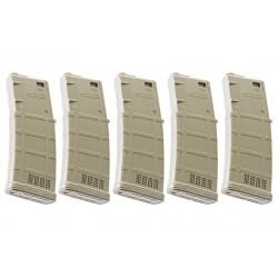 ARES lot de 5 chargeurs AMAG 130 Billes pour M4 AEG (DE) - 