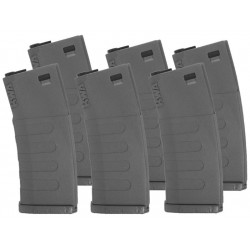 KWA pack de 6 chargeurs 120bbs mid-cap K120 pour AEG M4 - Noir - 