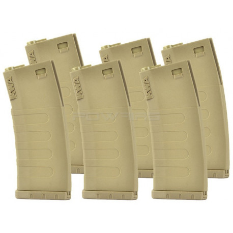 KWA K120 mid cap Magazine 120rds for M4 AEG DE (6 pack) - 