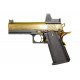 Nuprol RAVEN hi-capa 4.3 full metal gas GBB with BDS red dot - black / Gold - 