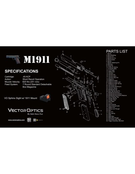 VectorOptics BreakthroughM1911  50 x 31 cm - 