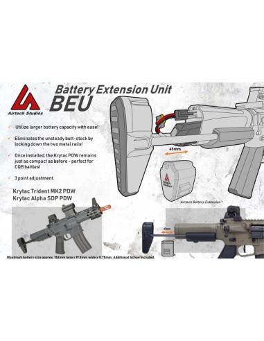 Airtech Studios BEU Battery Extension Unit Krytac Trident - 