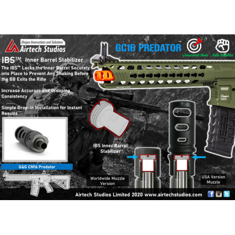 Airtech Studios IBS Inner Barrel Stabilizer for G&G Predator - 