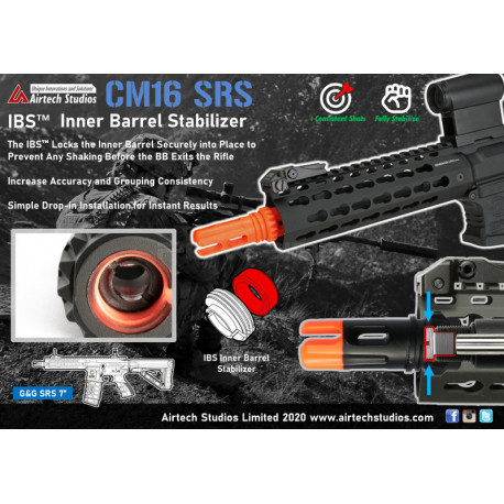 Airtech Studios IBS Inner Barrel Stabilizer for G&G SRS 7inch CQB - 