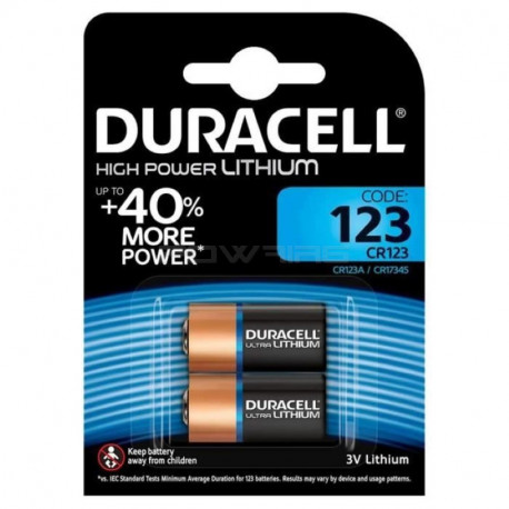 Duracell CR123 Battery (lot of 2) - 
