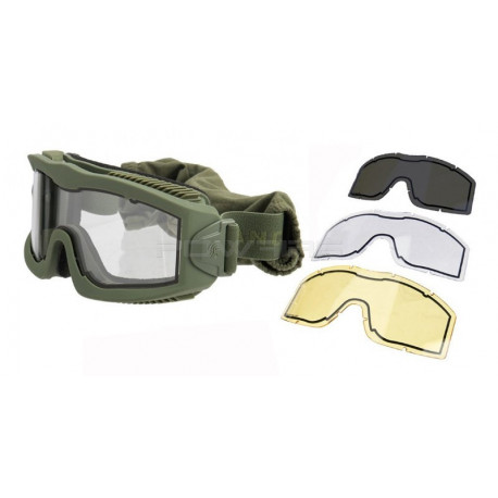 Lancer Tactical Masque Thermal AERO OD avec 3 écrans - 